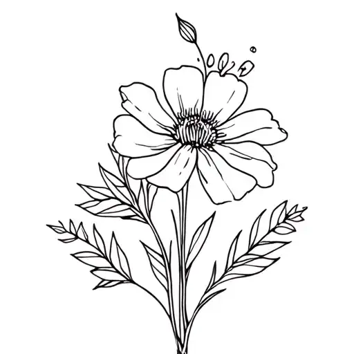 Birth Flower Bouquet Tied