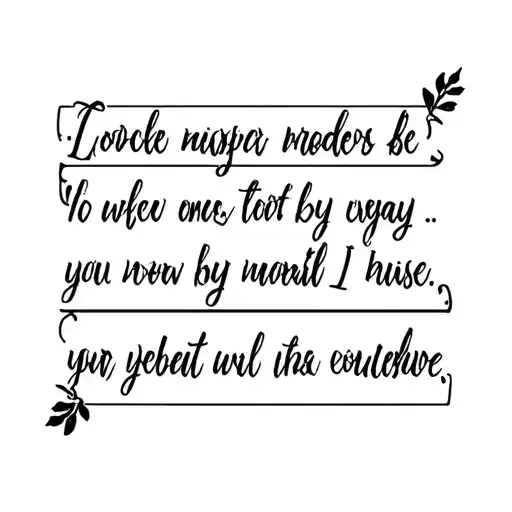 Bible Verse With Borders Around The Text In Cursive Chicano Style