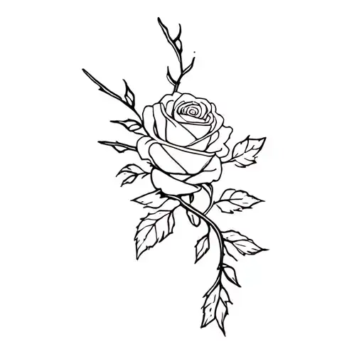 Small Roses And Thorns Wrapping