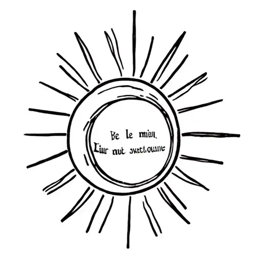 Sun Shining With Latin Proverbs