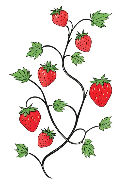 Vine With Strawberries Wrapping