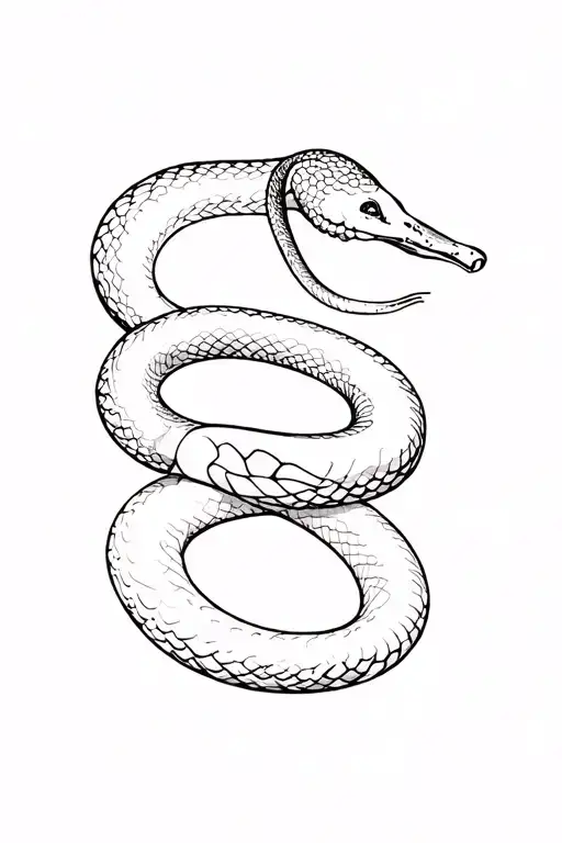 Microscope And Snake Intertwined