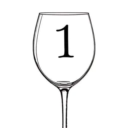 Wine Glass Filled With 0 And 1