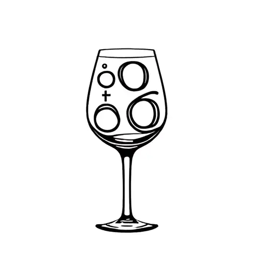 Wine Glass Filled With Zeros And One That Form A Liquidi Similar To Wine