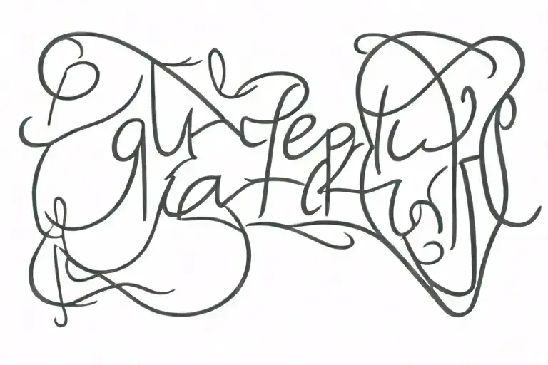 Grateful In Arabic Script