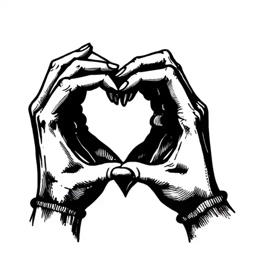 Skellington Hands Making A Heart Shape