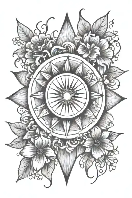 Sun And Flowers Intertwined