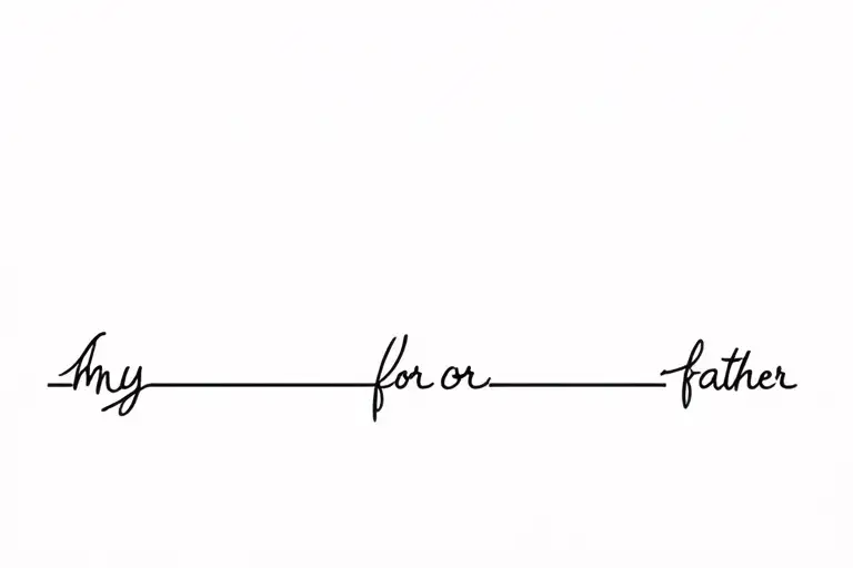 A Simple But Cute Tattoo For My Late Father