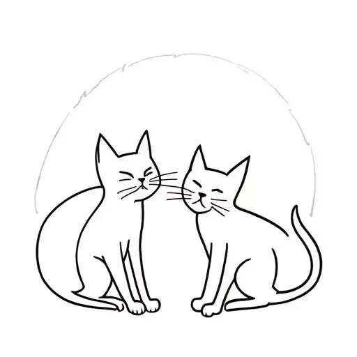 Two Cats Playing Together