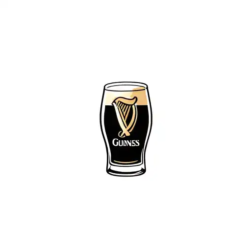 Classic Guinness Glass With Logo