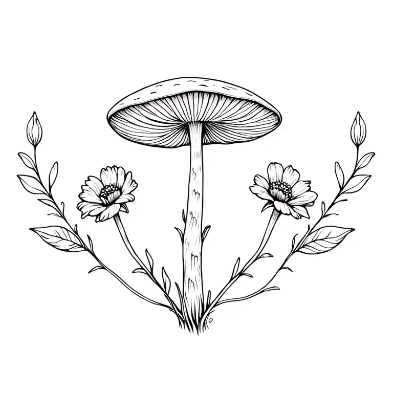 Mushroom And Flower Sternum