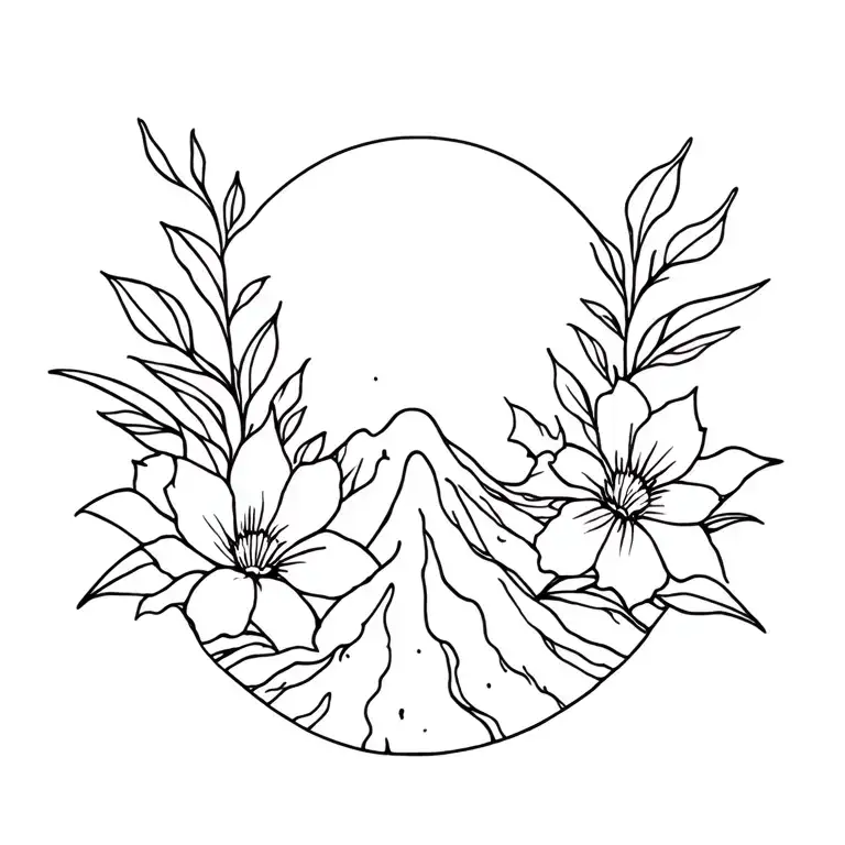 Volcano Flowing Flowers