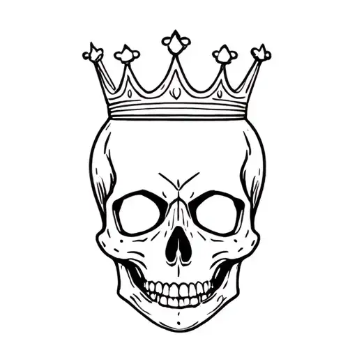 Skull Wearing A Crown