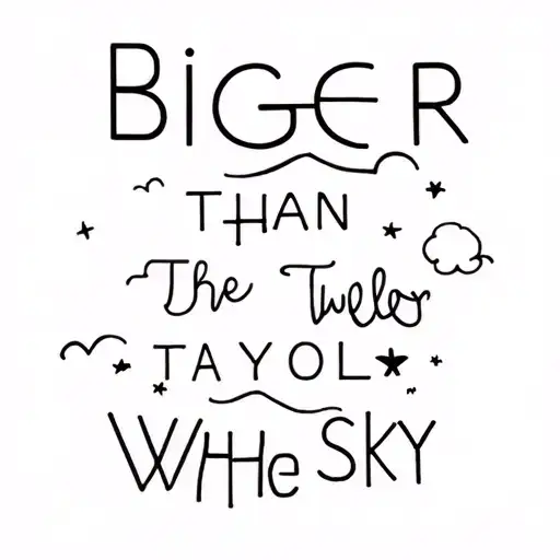 Bigger Than The Whole Sky Taylor Swift Themed Tattoo Incorporating