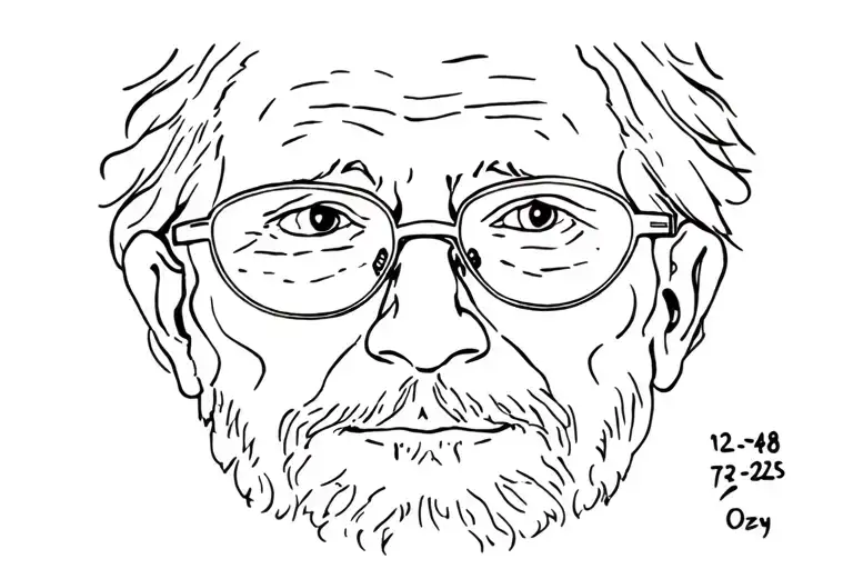 Ozzy With 12-3-48 To 7-22-25 With His Glasses In The O In His Name