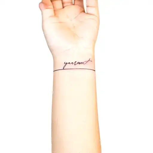 Arm Band With Name Written