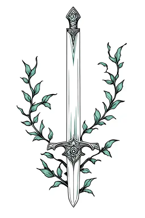 Sword Sorrounded By Vines