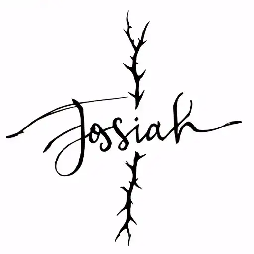 Josiah Name Written Out Of Thorns