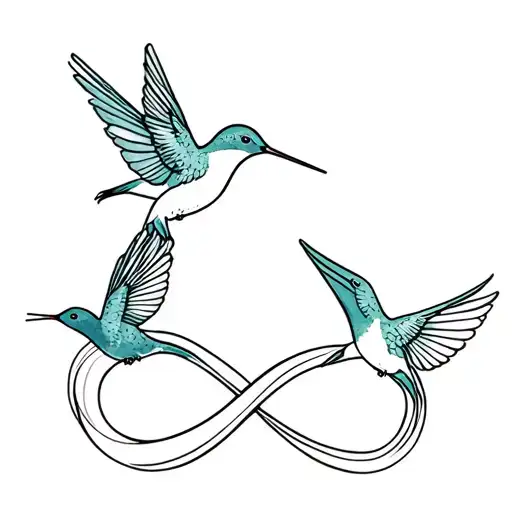 Infinity With Hummingbirds