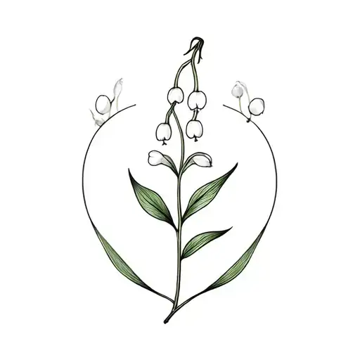 Gemini Symbol And Lily Of The Valley Flower