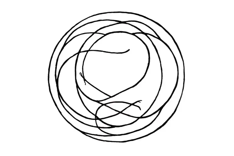 Sun Moon Mercury Symbol Intertwined