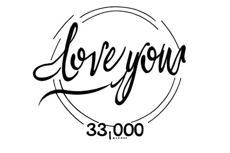Please Make Concept Designs For A Tattoo That Says Love You 3000 From Marvel