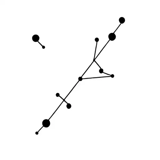 Black And White Sagittarius Constellation