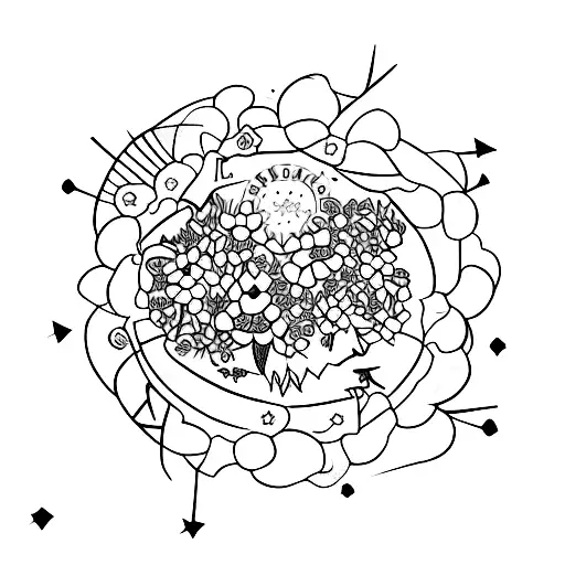 A Leo Constellation Formed By A Constellation Of Poppy Flowers