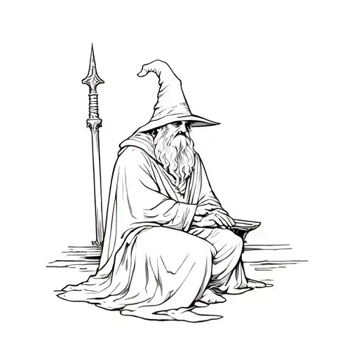 Wizard Sitting Alone