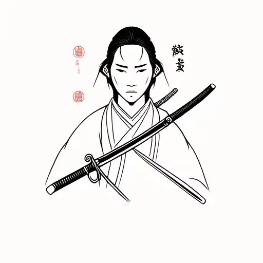 Samurai And Katana