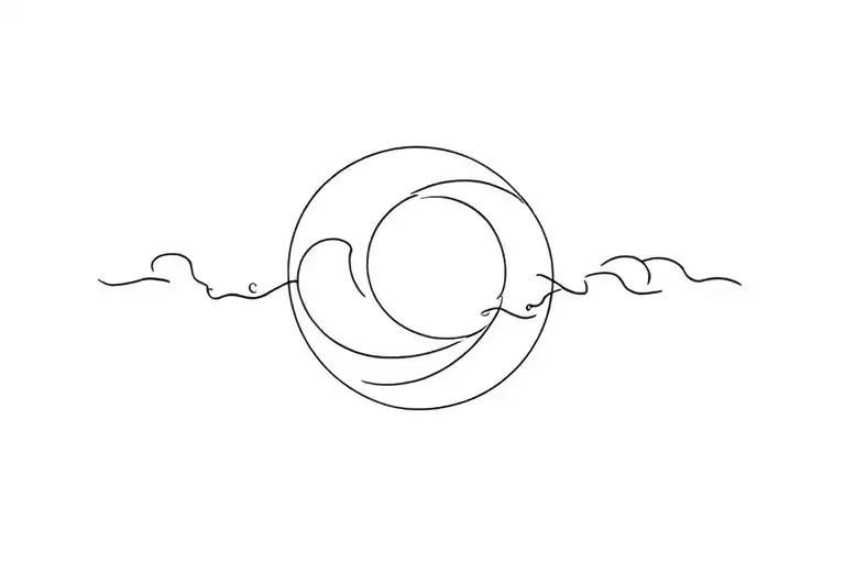 Moon Phase Design With Line That Reads Sensitivity Is Divinity