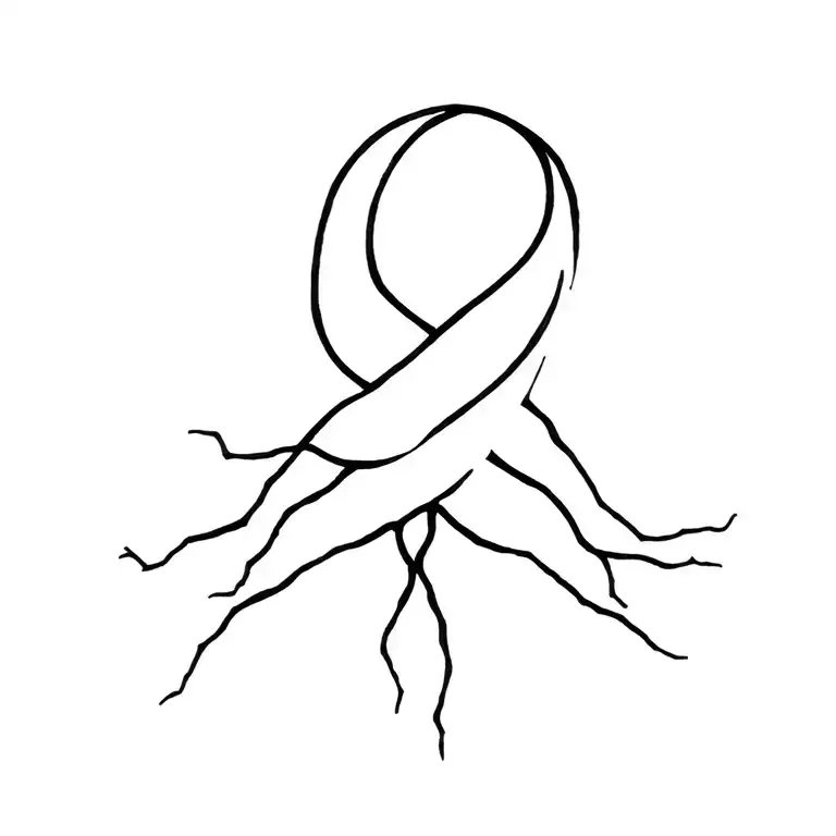 Fibbonaci Symbol Made From Roots