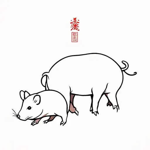 Chinese Rat And Pig