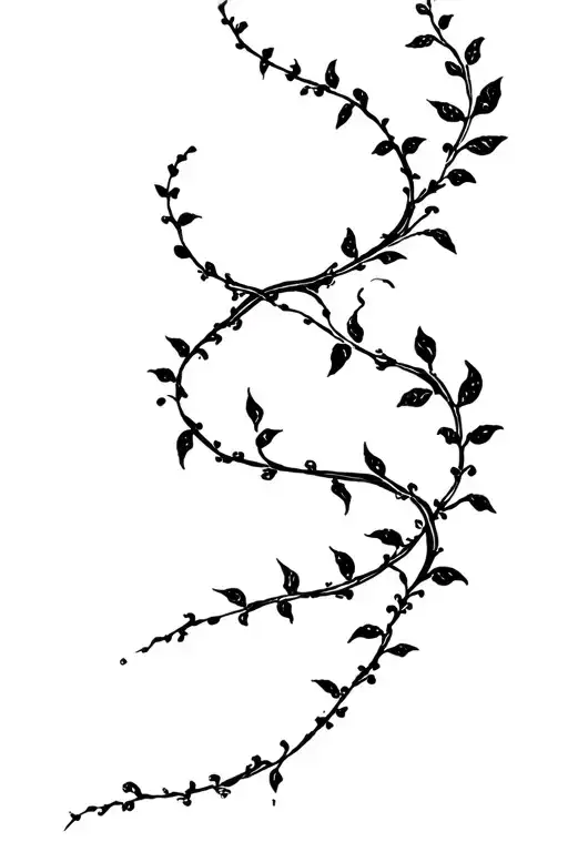 Vines Wrapping Around Arm And Down Waist