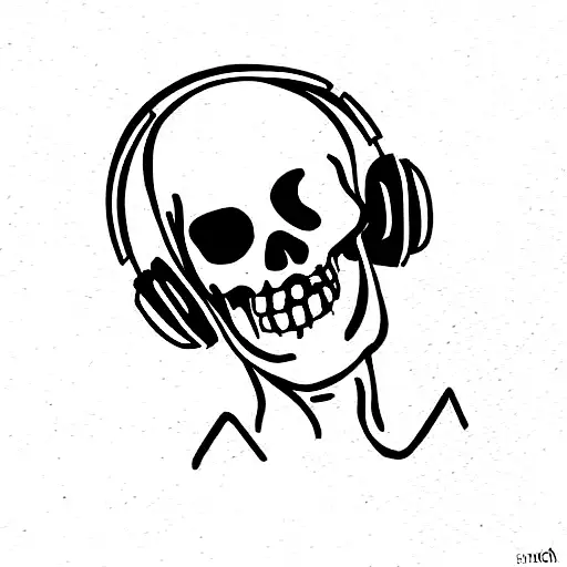 Skeleton Listening To Music
