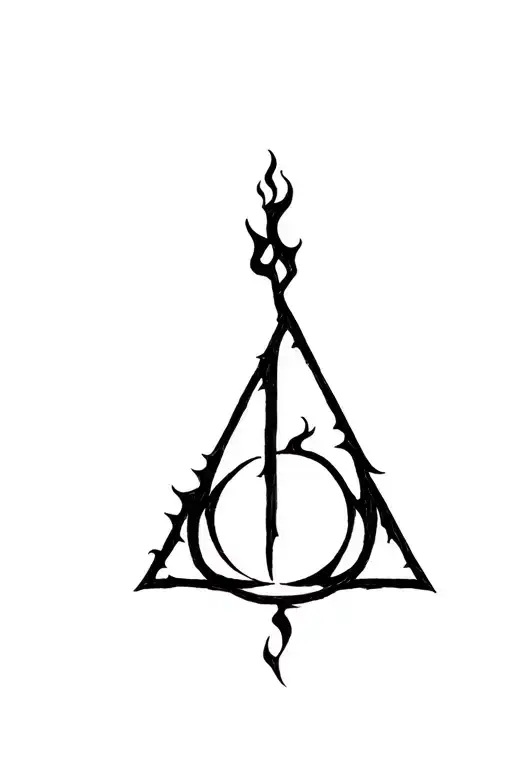 Harry Potter Deathly Hallows With Dark Mark Black Fire