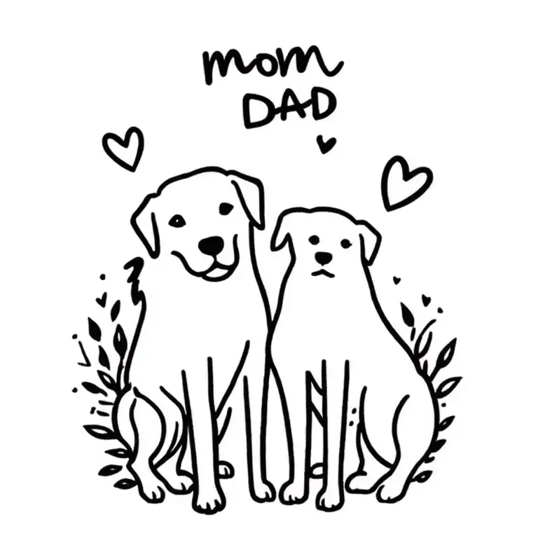 Mom Dad Dog And Grandma