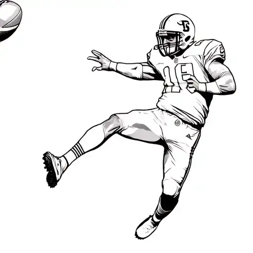 Football Player Kicking