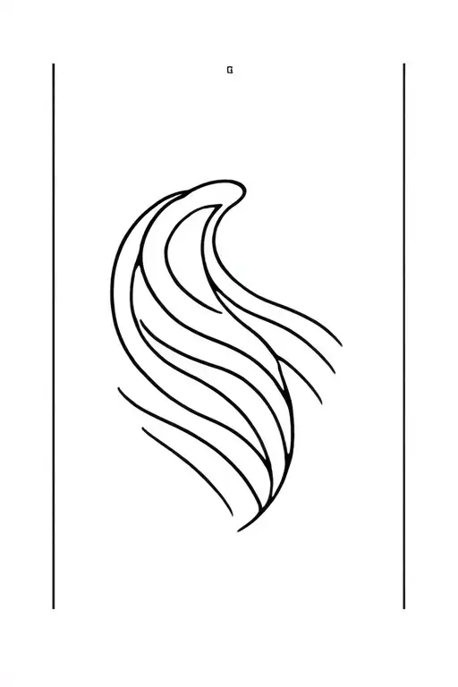 Neda Symbol Minimalist Wave Design Fineline