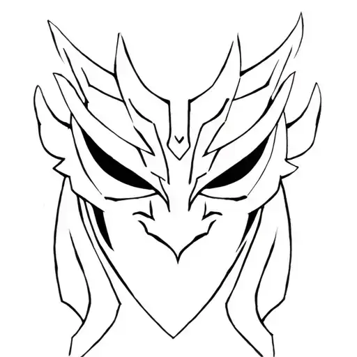 Tattoo Of Inosukes Mask From Demon Slayer