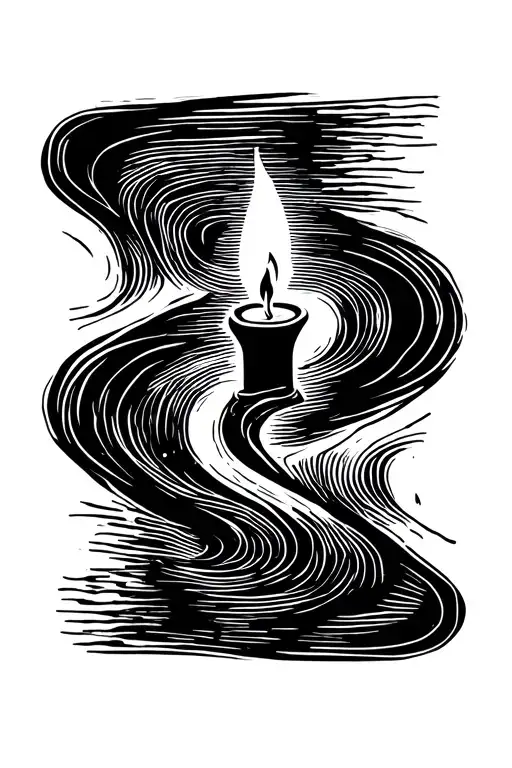 Abstract Candle Burning