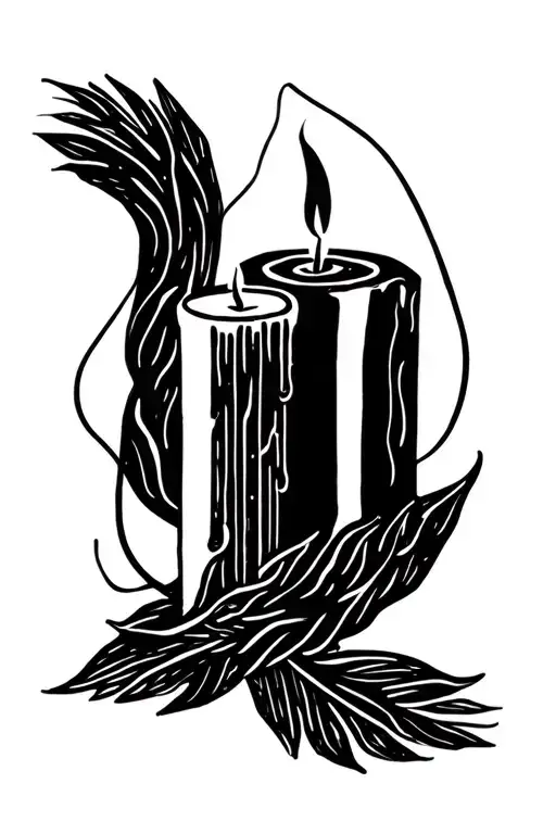 Abstract Candle Burning