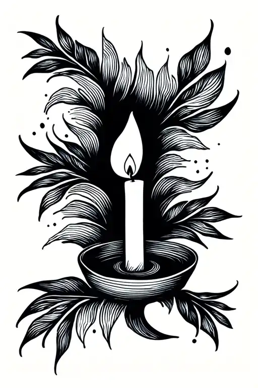 Abstract Candle Burning