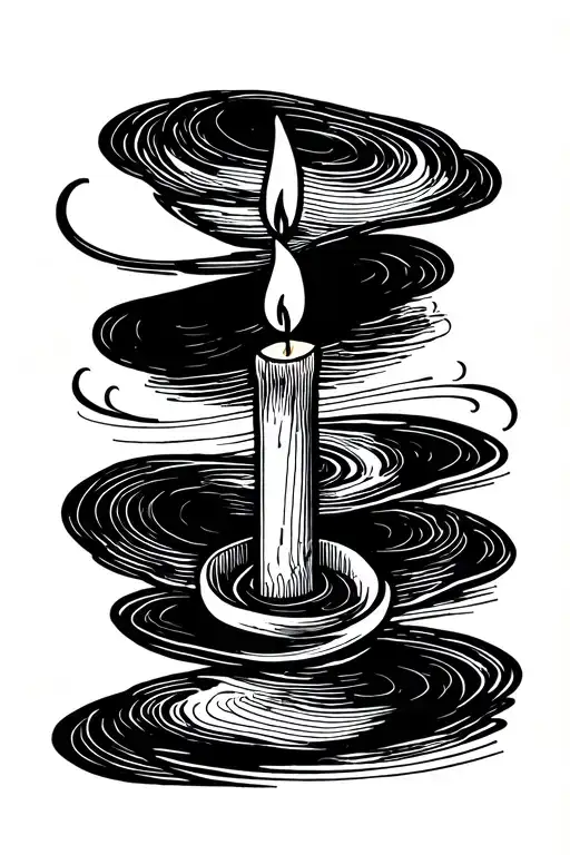 Abstract Candle Burning