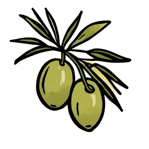 Olive With Bold Outlines