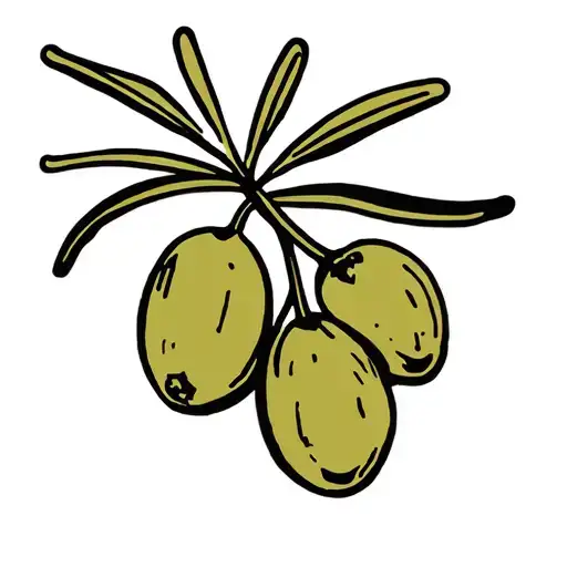 Olive With Bold Outlines