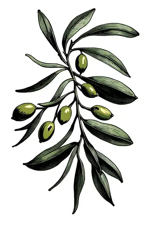 Olive Branch With Olives