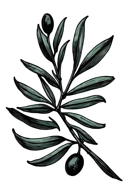 Olive Branch With Olives