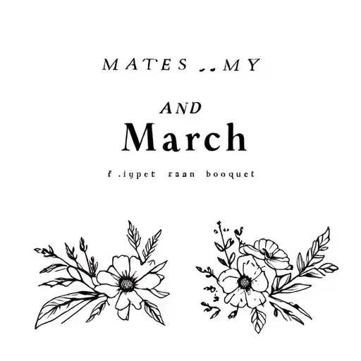 May And March Birth Flower Bouquet