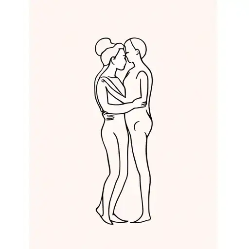 Two People Hugging